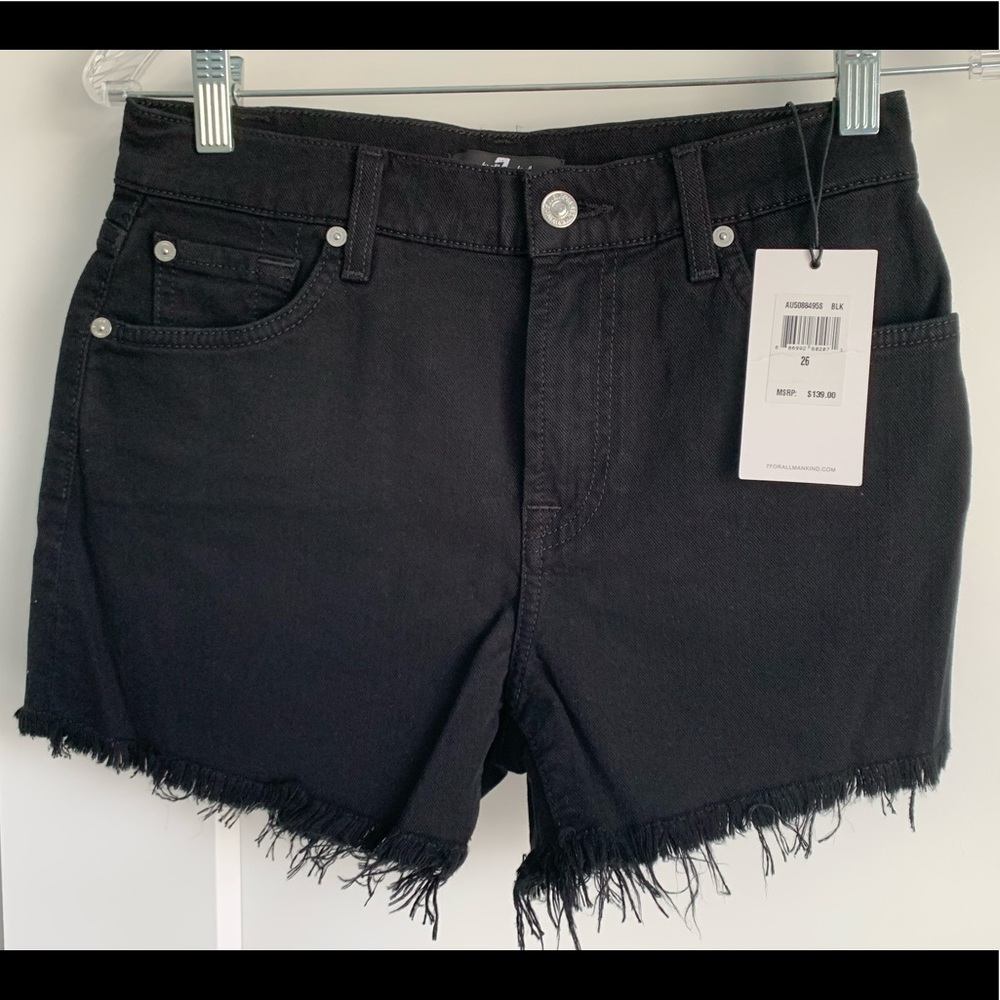 7 for all Mankind Cut Off Short in Black